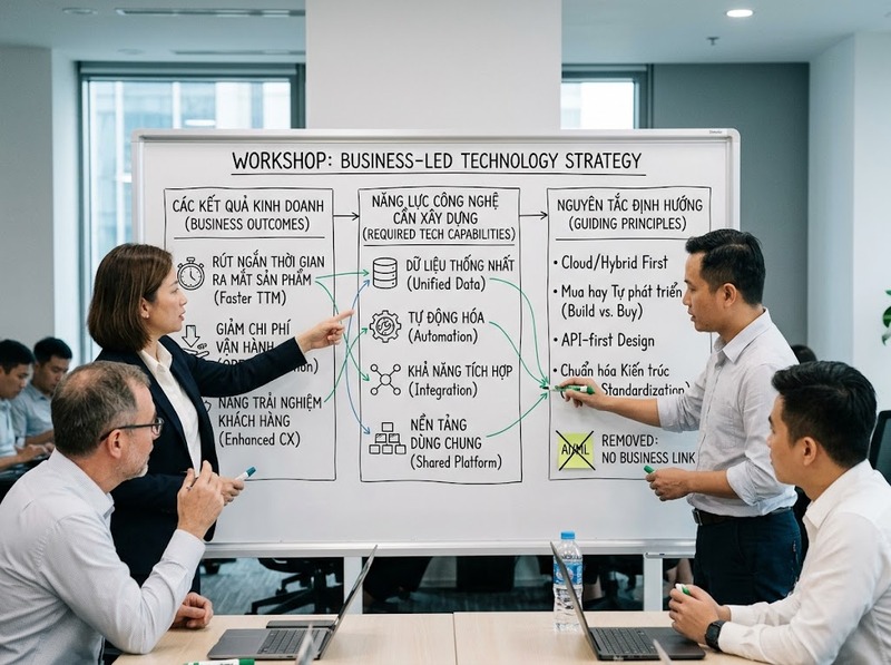 Quy trình xây dựng chiến lược công nghệ từ hiện trạng đến lộ trình và đầu tư